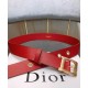 Replica Christian Dior Women Diorquake Calfskin Belt Red