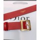 Replica Christian Dior Women Diorquake Calfskin Belt Red