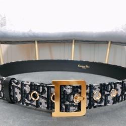 Replica Christian Dior Women Diorquake Dior Oblique Belt Dark Blue Fake Christian Dior Women Diorquake Dior Oblique Belt Dark Blue Replica