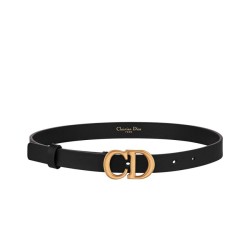 Replica Christian Dior Saddle Calfskin Belt Black