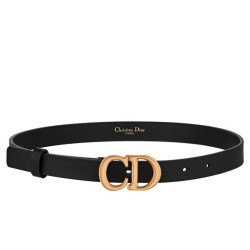Replica Christian Dior Saddle Calfskin Belt Black