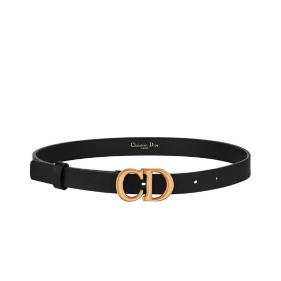 Replica Christian Dior Saddle Calfskin Belt Black