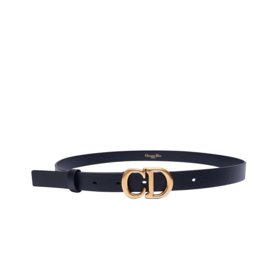 Replica Christian Dior Saddle Calfskin Belt Black