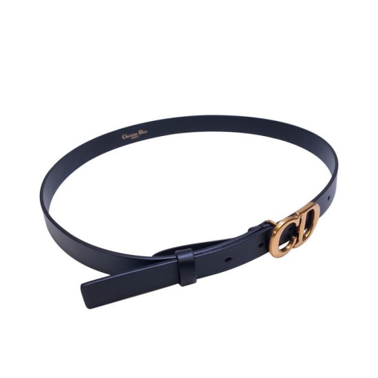 Replica Christian Dior Saddle Calfskin Belt Black