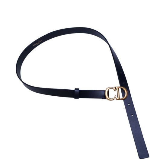 Replica Christian Dior Saddle Calfskin Belt Black
