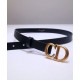 Replica Christian Dior Saddle Calfskin Belt Black