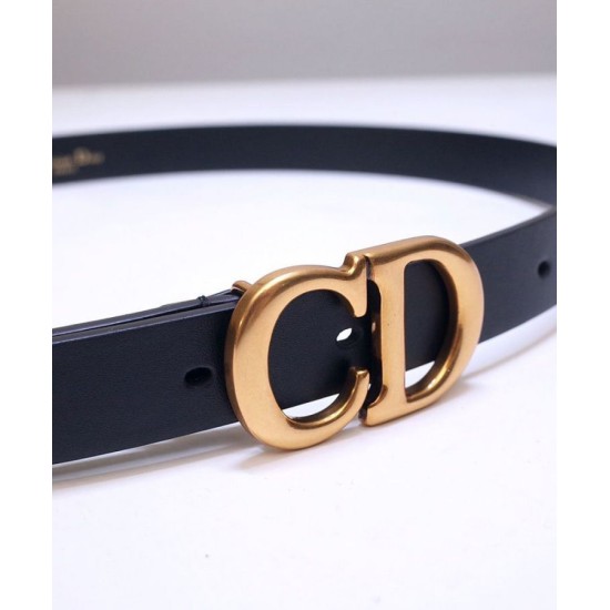 Replica Christian Dior Saddle Calfskin Belt Black