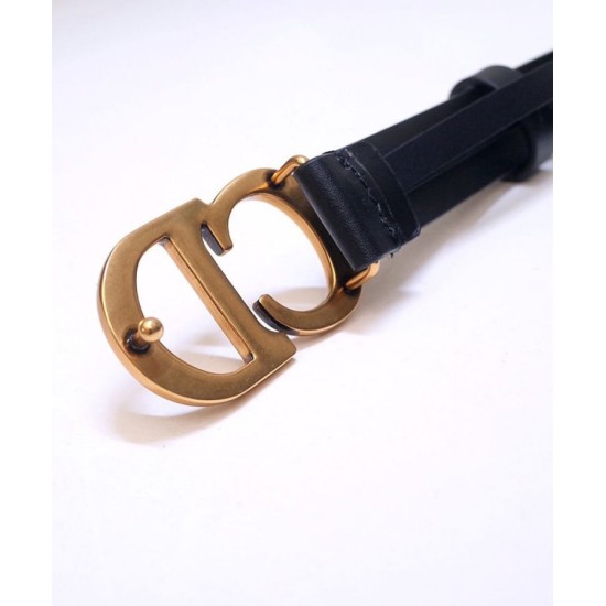 Replica Christian Dior Saddle Calfskin Belt Black
