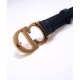 Replica Christian Dior Saddle Calfskin Belt Black