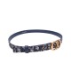 Replica Christian Dior Saddle Dior Oblique Belt Dark Blue