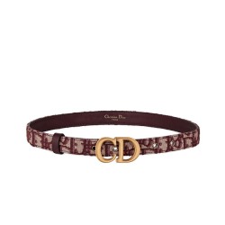 Replica Christian Dior Saddle Dior Oblique Belt Red