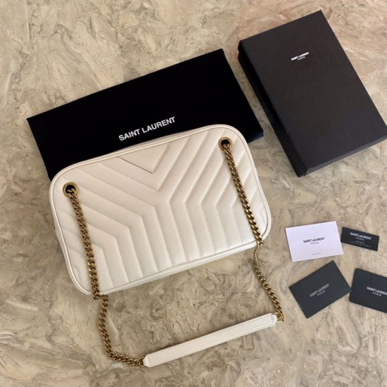 Fake YSL Saint Laurent Joan Camera Bag Coffee Replica