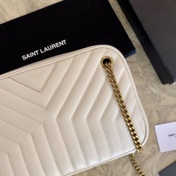 Fake YSL Saint Laurent Joan Camera Bag Coffee Replica