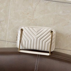 Fake YSL Saint Laurent Joan Camera Bag Coffee Replica