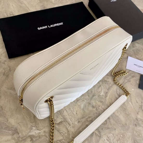 Fake YSL Saint Laurent Joan Camera Bag Coffee Replica