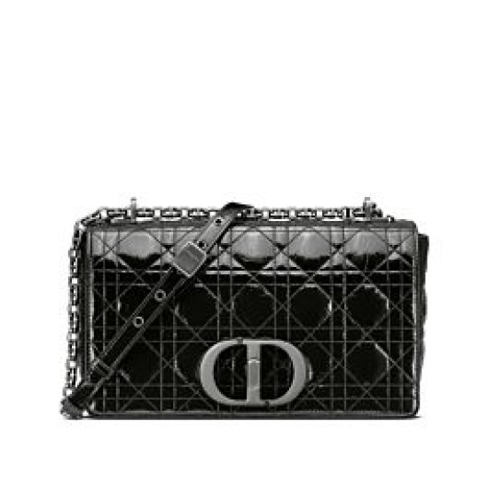 Replica Christian Dior Medium Dior Caro Bag Black