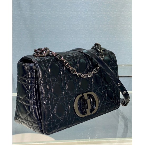 Replica Christian Dior Medium Dior Caro Bag Black