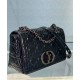 Replica Christian Dior Medium Dior Caro Bag Black