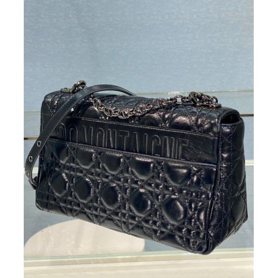 Replica Christian Dior Medium Dior Caro Bag Black