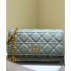 Replica Christian Dior Caro Belt Pouch With Chain Bag Gray