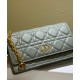 Replica Christian Dior Caro Belt Pouch With Chain Bag Gray