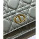 Replica Christian Dior Caro Belt Pouch With Chain Bag Gray