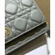 Replica Christian Dior Caro Belt Pouch With Chain Bag Gray