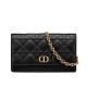 Fake Christian Dior Caro Belt Pouch With Chain Bag Black Replica