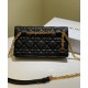 Fake Christian Dior Caro Belt Pouch With Chain Bag Black Replica