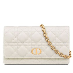 Replica Christian Dior Caro Belt Pouch With Chain Bag Cream