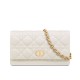 Replica Christian Dior Caro Belt Pouch With Chain Bag Cream