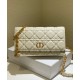 Replica Christian Dior Caro Belt Pouch With Chain Bag Cream