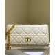Replica Christian Dior Caro Belt Pouch With Chain Bag Cream