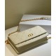 Replica Christian Dior Caro Belt Pouch With Chain Bag Cream