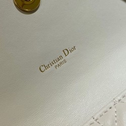 Replica Christian Dior Caro Belt Pouch With Chain Bag Cream