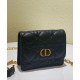 Replica Christian Dior Mini Caro Pouch With Chain Black