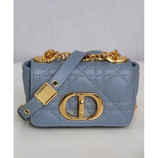 Replica Christian Dior Micro Dior Caro Bag Blue