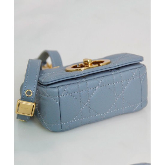 Replica Christian Dior Micro Dior Caro Bag Blue