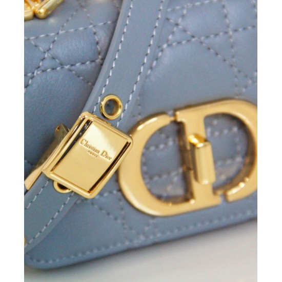 Replica Christian Dior Micro Dior Caro Bag Blue