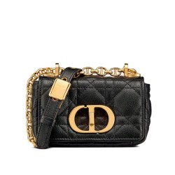 Replica Christian Dior Micro Dior Caro Bag Black