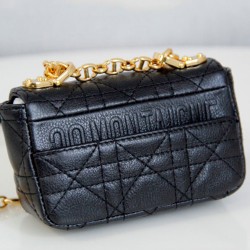 Replica Christian Dior Micro Dior Caro Bag Black