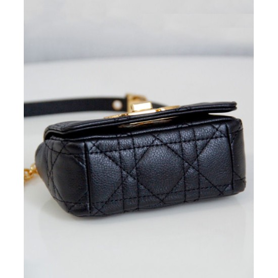 Replica Christian Dior Micro Dior Caro Bag Black