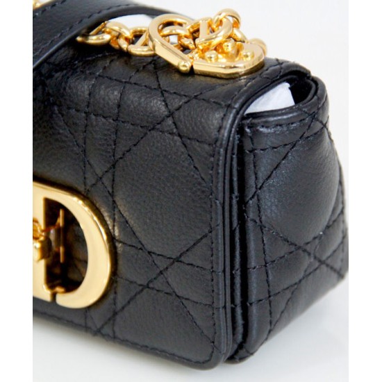 Replica Christian Dior Micro Dior Caro Bag Black