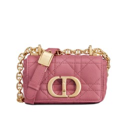 Fake Christian Dior Micro Dior Caro Bag Peachblow Replica
