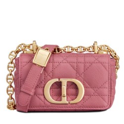 Fake Christian Dior Micro Dior Caro Bag Peachblow Replica