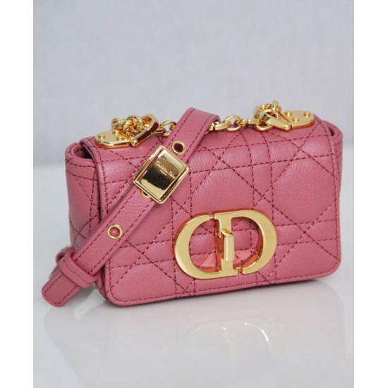 Fake Christian Dior Micro Dior Caro Bag Peachblow Replica