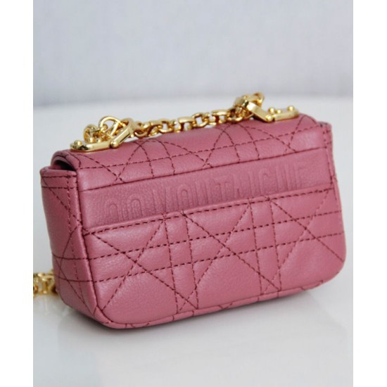 Fake Christian Dior Micro Dior Caro Bag Peachblow Replica