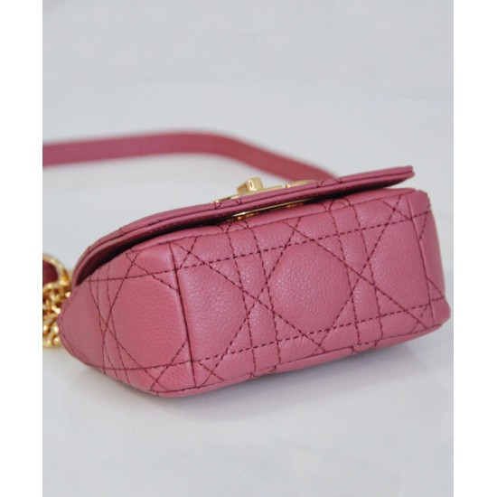 Fake Christian Dior Micro Dior Caro Bag Peachblow Replica