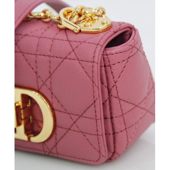 Fake Christian Dior Micro Dior Caro Bag Peachblow Replica