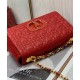 Fake Christian Dior Medium Dioramour Dior Caro Bag Red Replica